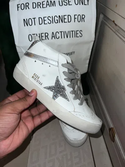 Pre-owned Golden Goose Mid Star Classic In Silver