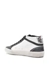 GOLDEN GOOSE GOLDEN GOOSE 'MID-STAR CLASSIC' WHITE LEATHER SNEAKERS