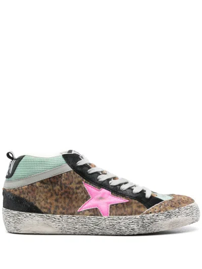 Golden Goose Mid Star Sneakers Mit Doppelviertel In Braun