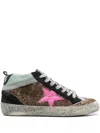 Golden Goose Mid Star Double Quarter Sneakers In Braun