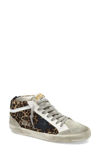 Golden Goose Mid Star Genuine Calf Hair Sneaker In Multi