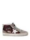 Golden Goose Deluxe Brand Women Mid Star Classic High-top Suede Sneakers With Glitter Inserts In Multi