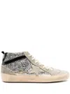 Golden Goose Mid Star Glitter Upper Suede Toe St
