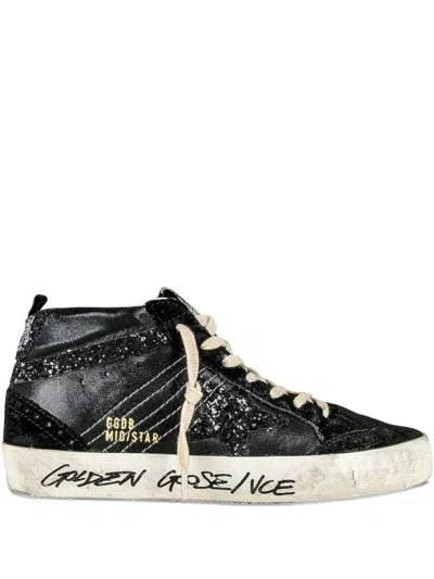 Golden Goose Mid Star "glitter/black" Sneakers