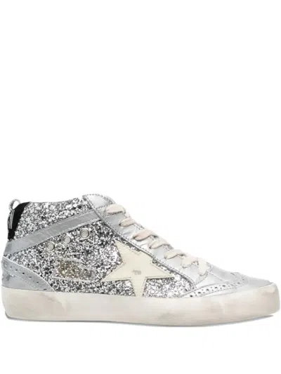 Golden Goose Mid Star "glitter/silver" Sneakers