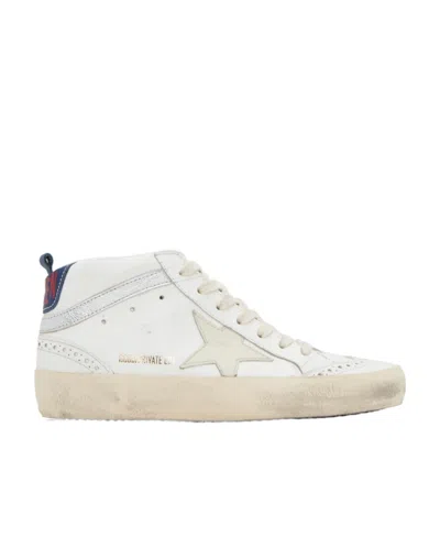 Golden Goose Mid Star High-top Casual Shoes In White