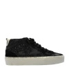 Golden Goose Mid Star High-top Glitter Sneakers In Black