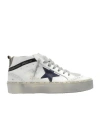 Golden Goose Mid Star High-top Leather Sneakers In Gray