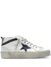 Golden Goose Mid Star High-top Leather Sneakers In White