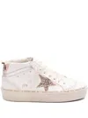 Golden Goose Mid-star High-top Sneakers In White