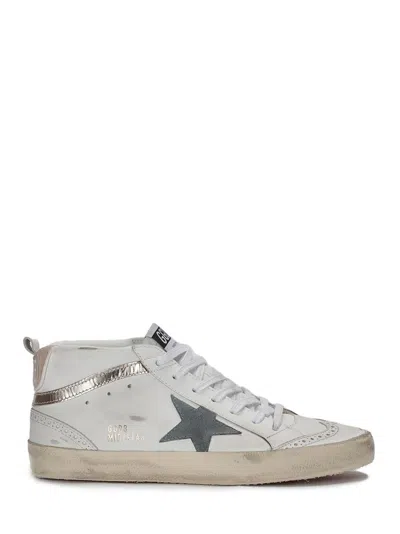 Golden Goose Mid Star Laminated Leather Sneakers