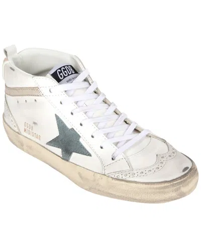 Golden Goose Mid Star Leather Sneaker In White