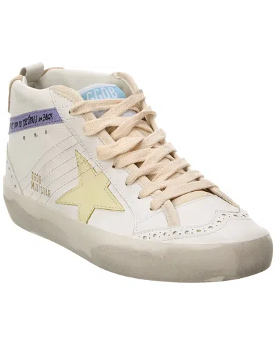 Pre-owned Golden Goose Mid Star Leather Sneaker Women's In White