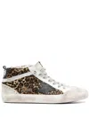Golden Goose Mid Star Sneakers In Animalier Pony Skin