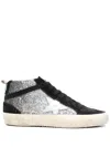 Golden Goose Black Mid Star Leather Sneakers