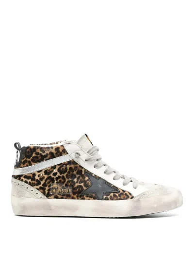 GOLDEN GOOSE MID STAR LEATHER SNEAKERS