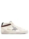 Golden Goose Mid Star Leather Sneakers In White