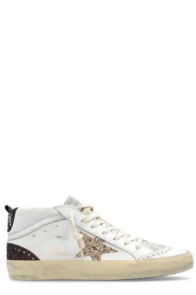 Golden Goose Mid Star Leather Upper And Toe Glit In Multi