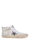 Golden Goose Mid Star Leather Upper Suede Star L In White