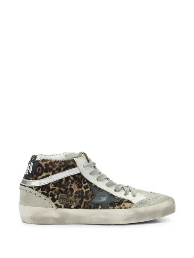 Golden Goose Mid Star Horsy Upper Suede Toe And Spur Leather Star And Heel Laminated Wave Shoes In Multi