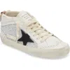 Golden Goose Mid Star Low Top Sneaker In White/black