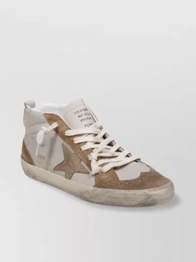 Golden Goose Mid Star Nabuk Suede Toe Cotton In Brown