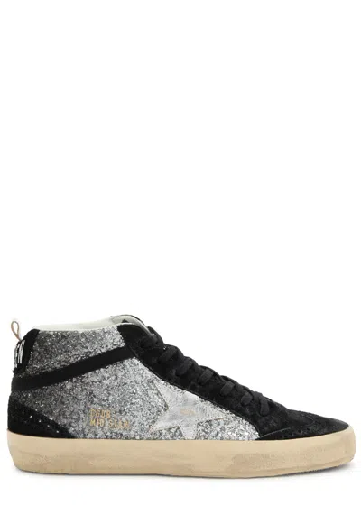 GOLDEN GOOSE GOLDEN GOOSE MID STAR PANELLED SUEDE SNEAKERS