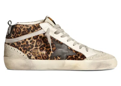 Pre-owned Golden Goose Mid Star Print Star (women's) Sneakers In Leopard/black In Multi