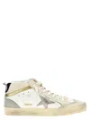 Golden Goose Mid Star Glitter Sneaker In White