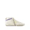 GOLDEN GOOSE MID STAR SNEAKERS - LEATHER - WHITE