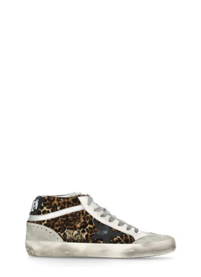 Golden Goose Mid Star Sneakers In Animal Print