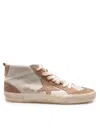 Golden Goose Mid Star Sneakers In Leather And Suede Color Grey/light Brown In Gray