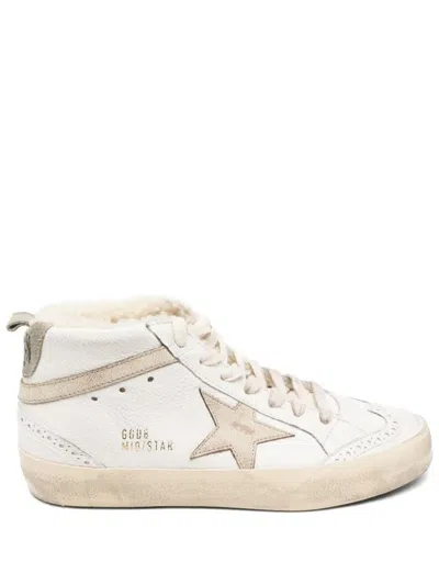 Golden Goose Mid Star Sneakers In Neutral