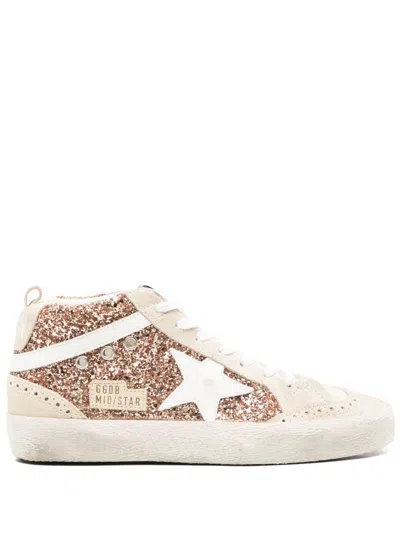 Golden Goose Mid Star Classic Sneakers In Beige