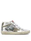 Golden Goose "mid Star" Sneakers In Silver
