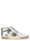 GOLDEN GOOSE MID STAR SNEAKERS SILVER