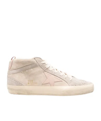 Golden Goose Mid Star Suede Sneakers In Neutral