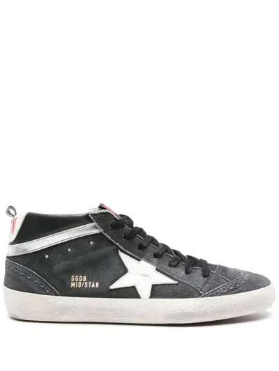 Golden Goose Mid Star Suede Sneakers In Black