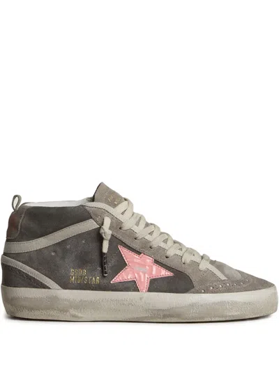 Golden Goose Mid Star Suede Sneakers In Grey