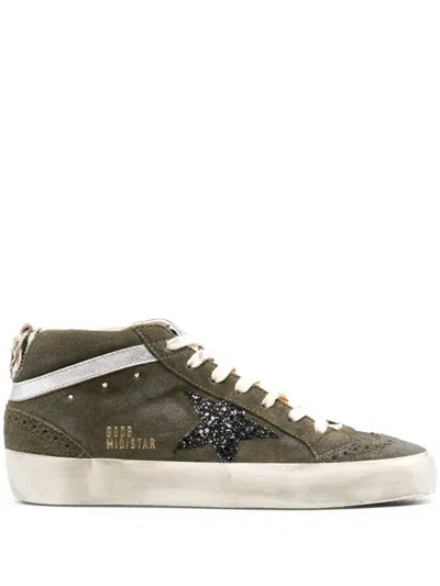 Golden Goose Mid Star Suede Upper Foam Toungue G In Green