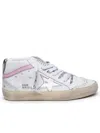GOLDEN GOOSE GOLDEN GOOSE 'MID STAR' WHITE LEATHER SNEAKERS