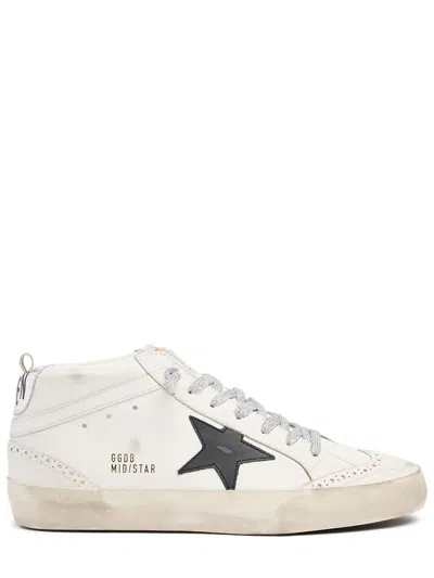 Pre-owned Golden Goose Mid Star Women's White/black Mid Top Sneakers