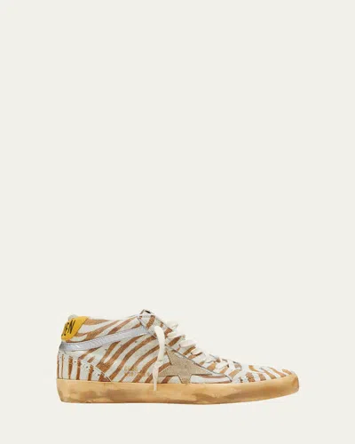 Golden Goose Lace-up Sneakers In Beige Brown/taupe/silver/honey