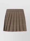 Golden Goose Midi And Mini Skirt With Checkered Pattern In Brown