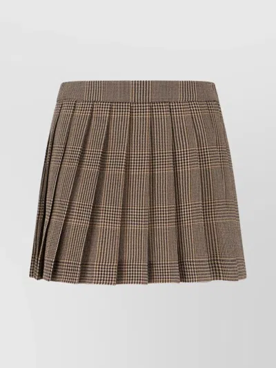 GOLDEN GOOSE MIDI AND MINI SKIRT WITH CHECKERED PATTERN