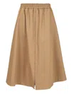 Golden Goose Flared Skirt With Zip In Light Brown Women