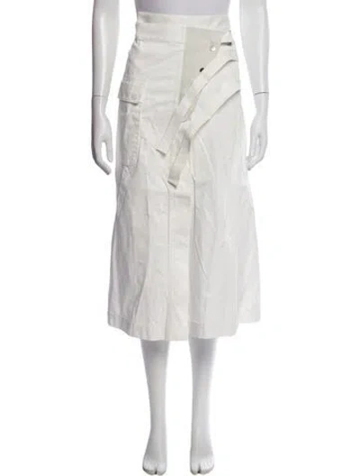 Pre-owned Golden Goose Midi Length Skirt In White