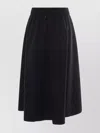 Golden Goose Midi Skirt With Elastic Waistband And Pockets In Black