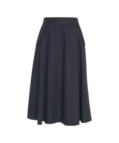 GOLDEN GOOSE MIDI SKIRT WITH FLOWING SILHOUETTE
