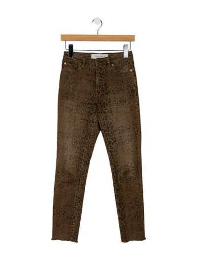Pre-owned Golden Goose Mid-rise Skinny Leg Jeans In Brown